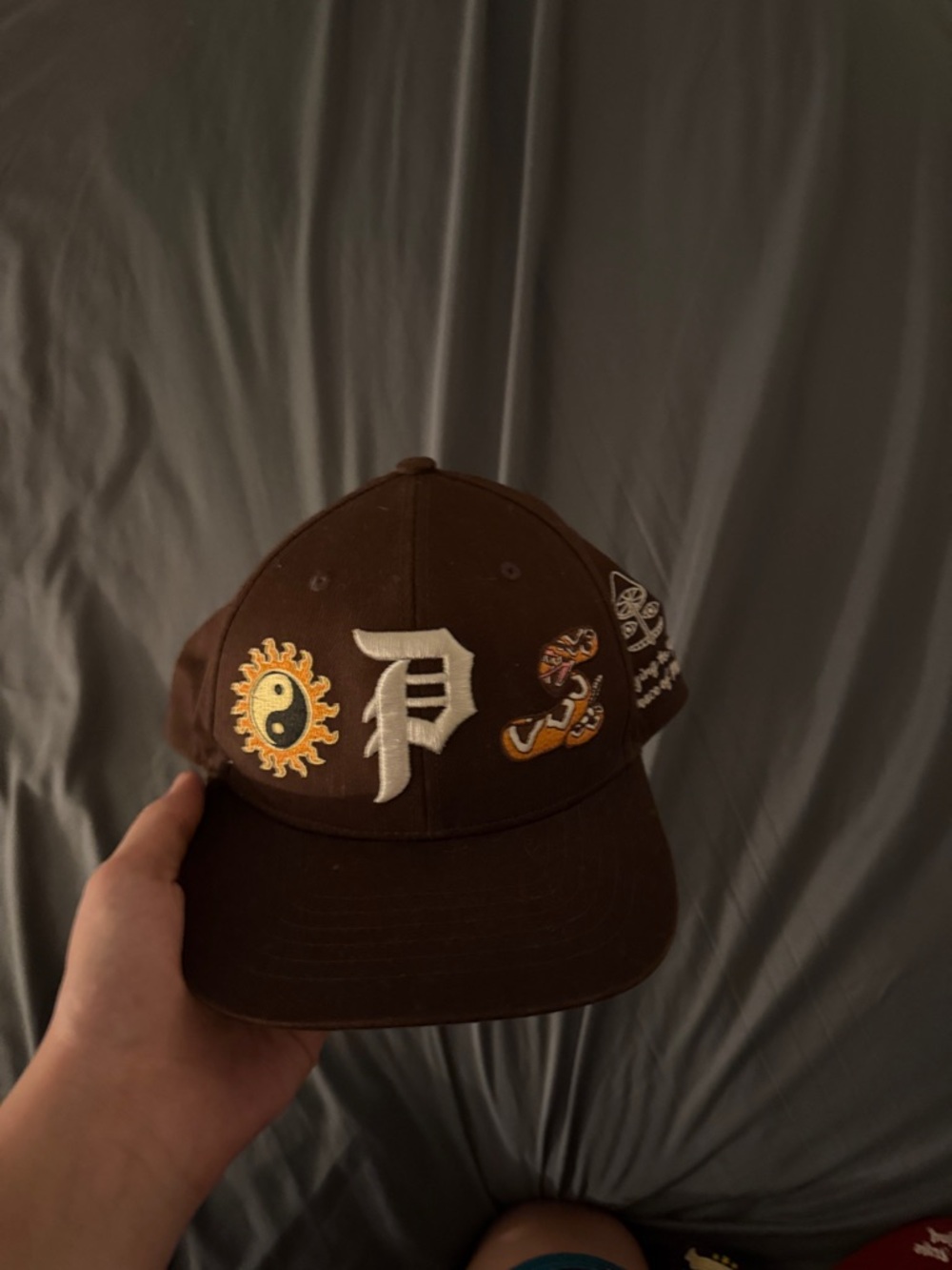 Primitive Brown Embroidered Logo Snapback Hat